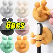 Silicone Toothbrush Holders Waterproof Self Adhesive Multi-Function Hooks Toothbrush Holders